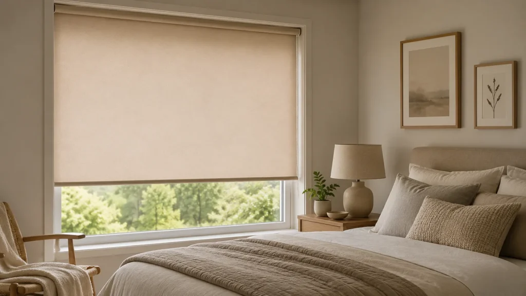 Bedroom roller blind inspiration