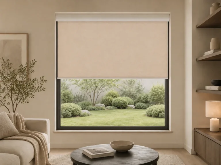 AurelWeave roller blind in a room