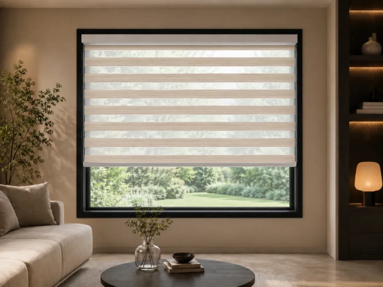 AureliaLoom zebra blind in a room