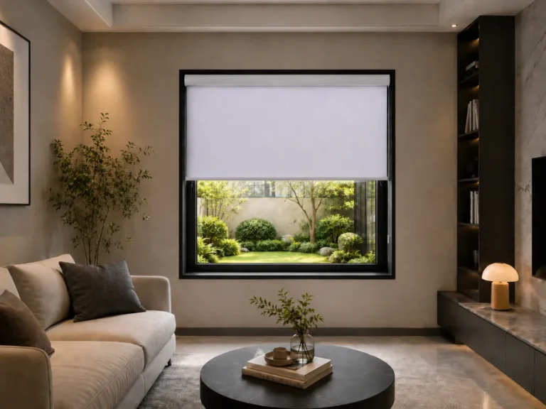 MoonVeil roller blind in a room