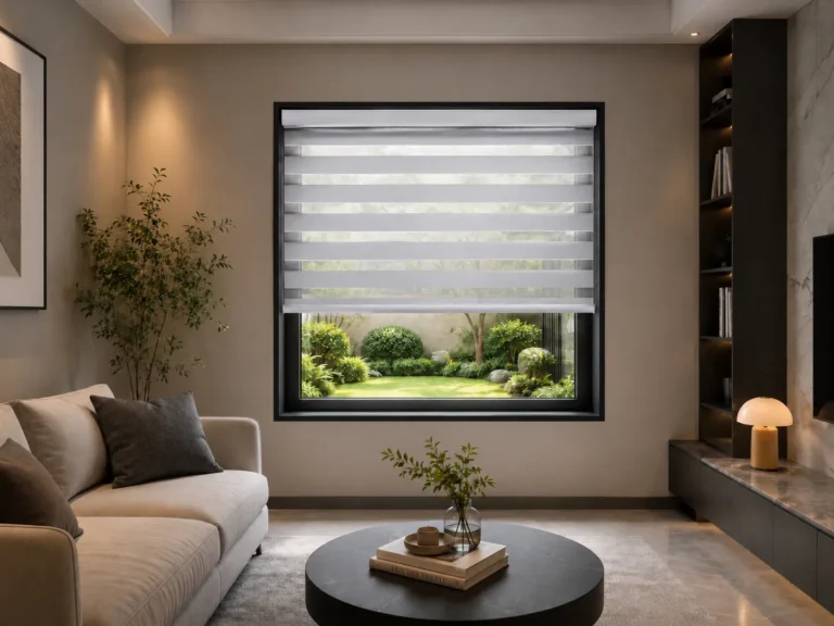 PearlMist zebra blind in a room